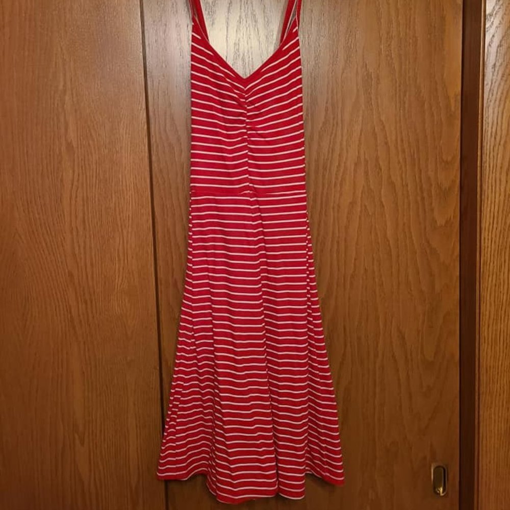 Red and White Dress